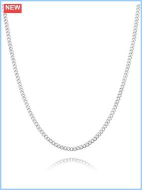 925 Sterling Silver Cuban Link Chain Necklace 20 Inch Italian Crafted